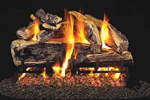 Charred Rugged Split Oak Gas Log Set Thumbnail